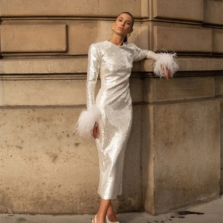 Vestido elegante de lentejuelas para mujer - Syreli