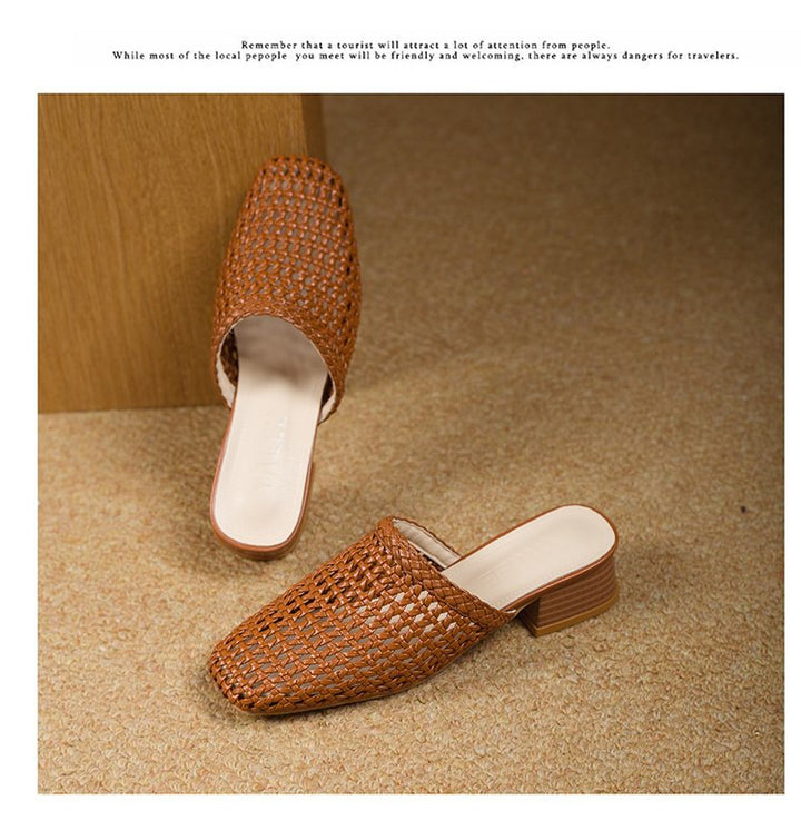 Sandalias planas tejidas de verano para mujer - Breeze