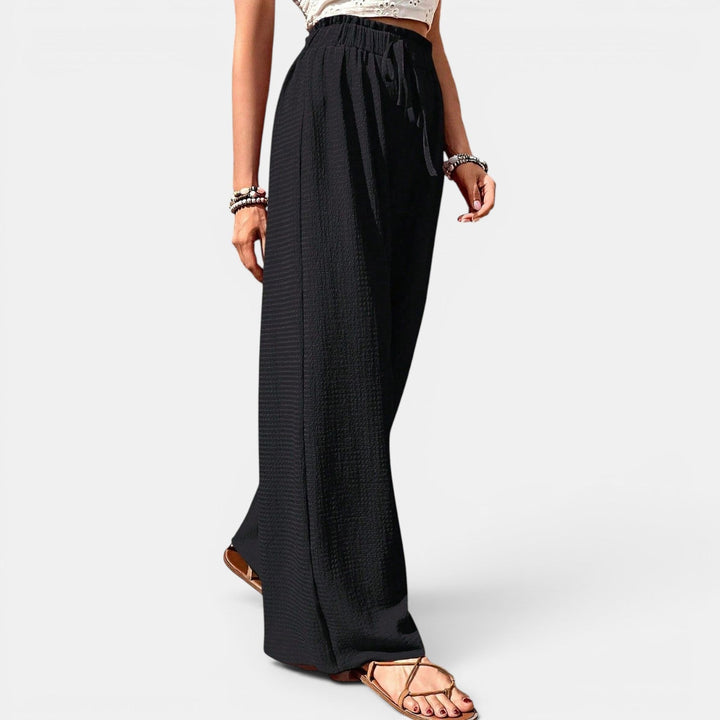 Pantalón Mujer Pierna Ancha Cuadros
