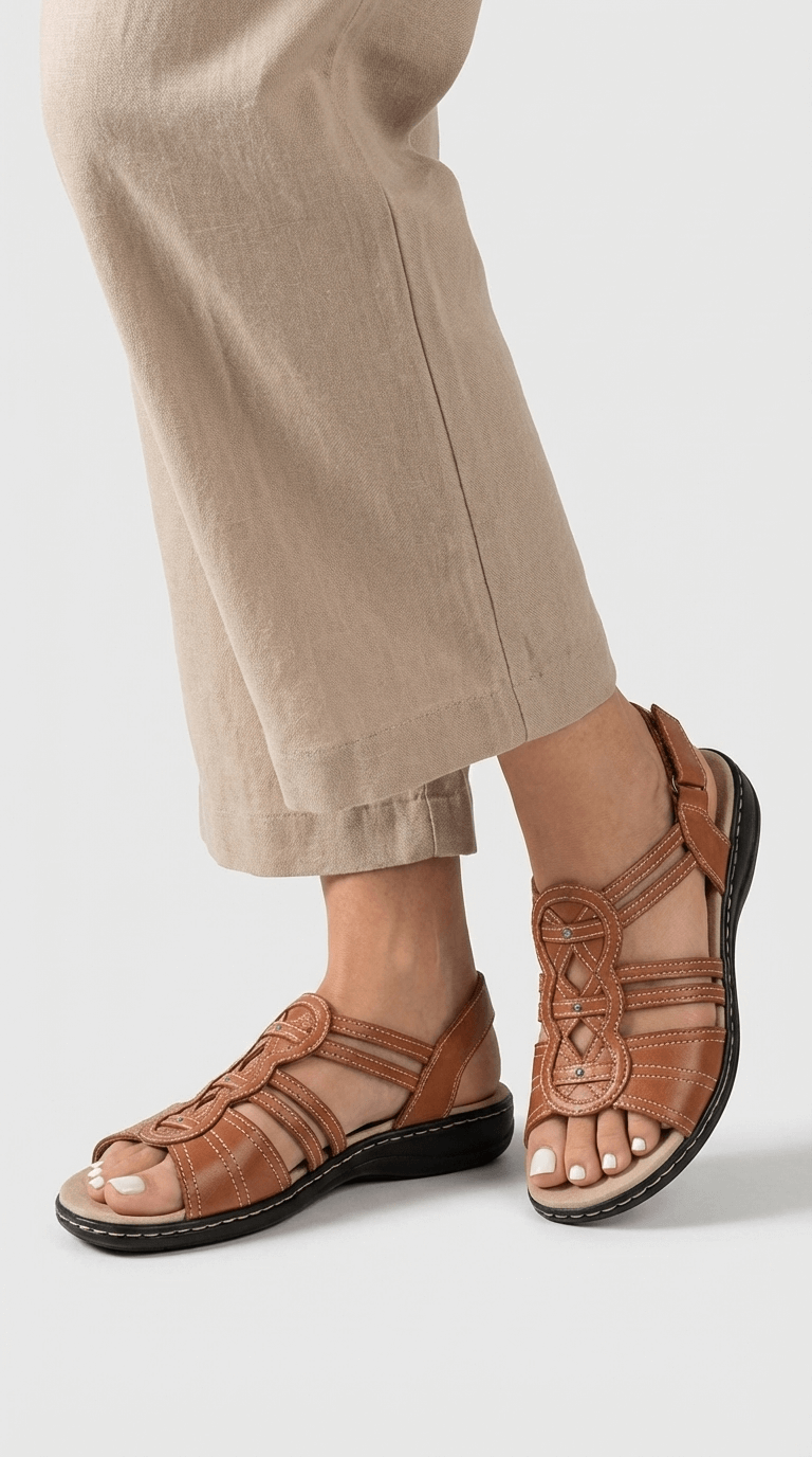 Sandalias de tobillo con tiras