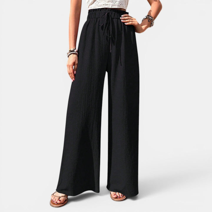 Pantalón Mujer Pierna Ancha Cuadros