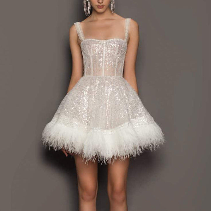 Vestido de fiesta con lentejuelas para mujer - Serelis