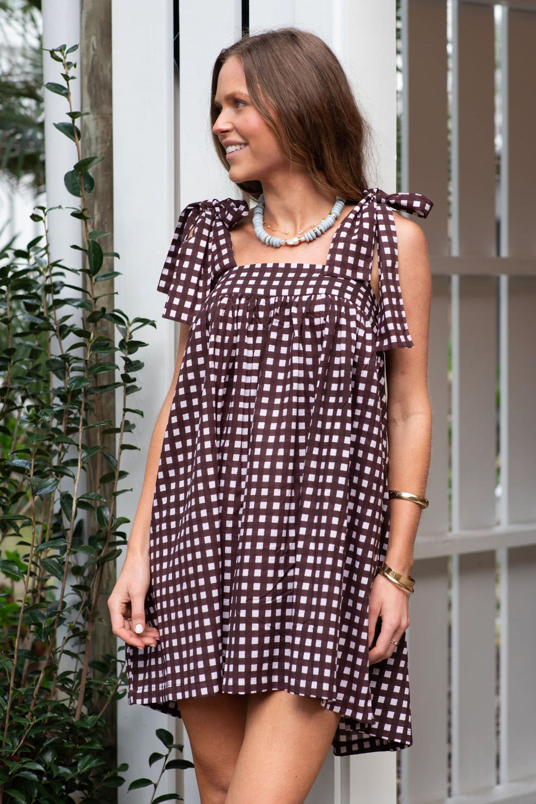 Vestido corto estampado con lazos de verano para mujer - Lany