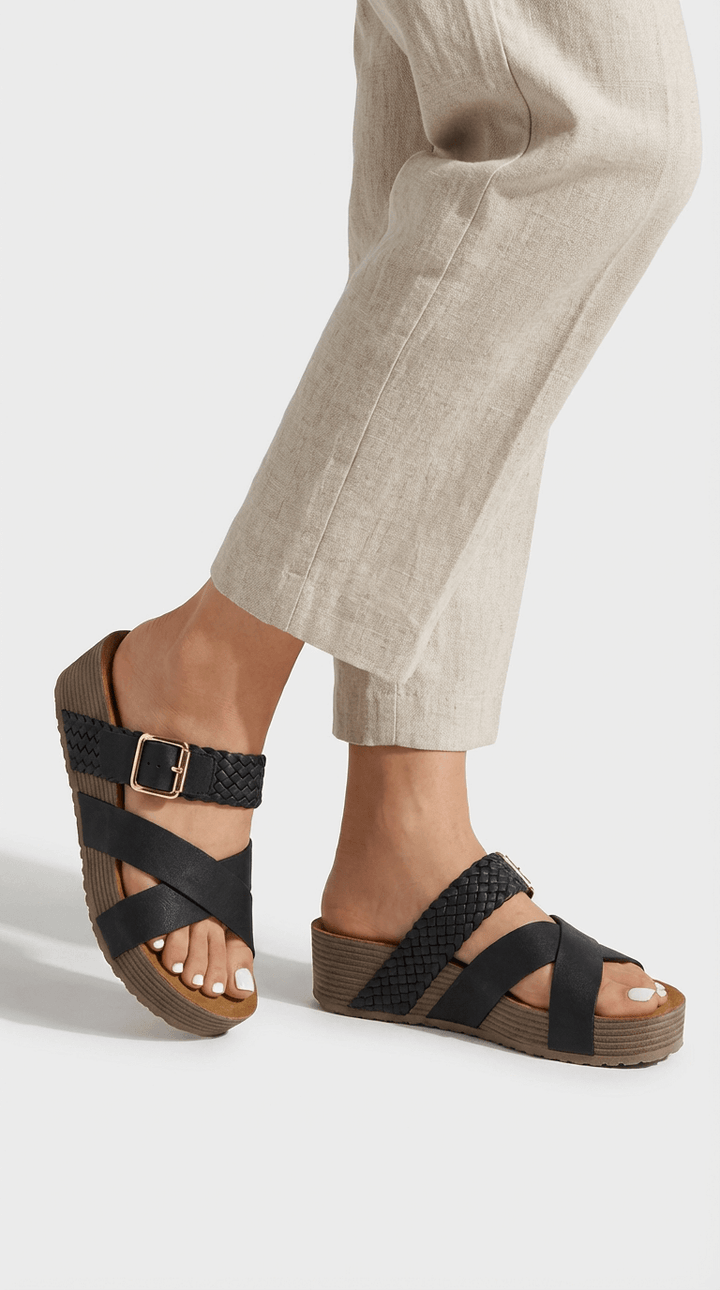 Sandalias de cuña con plataforma