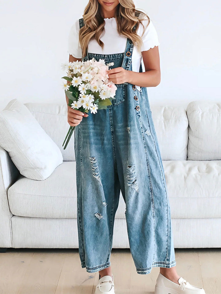Mono vaquero mujer oversize look used tirantes ajustables – Jenna