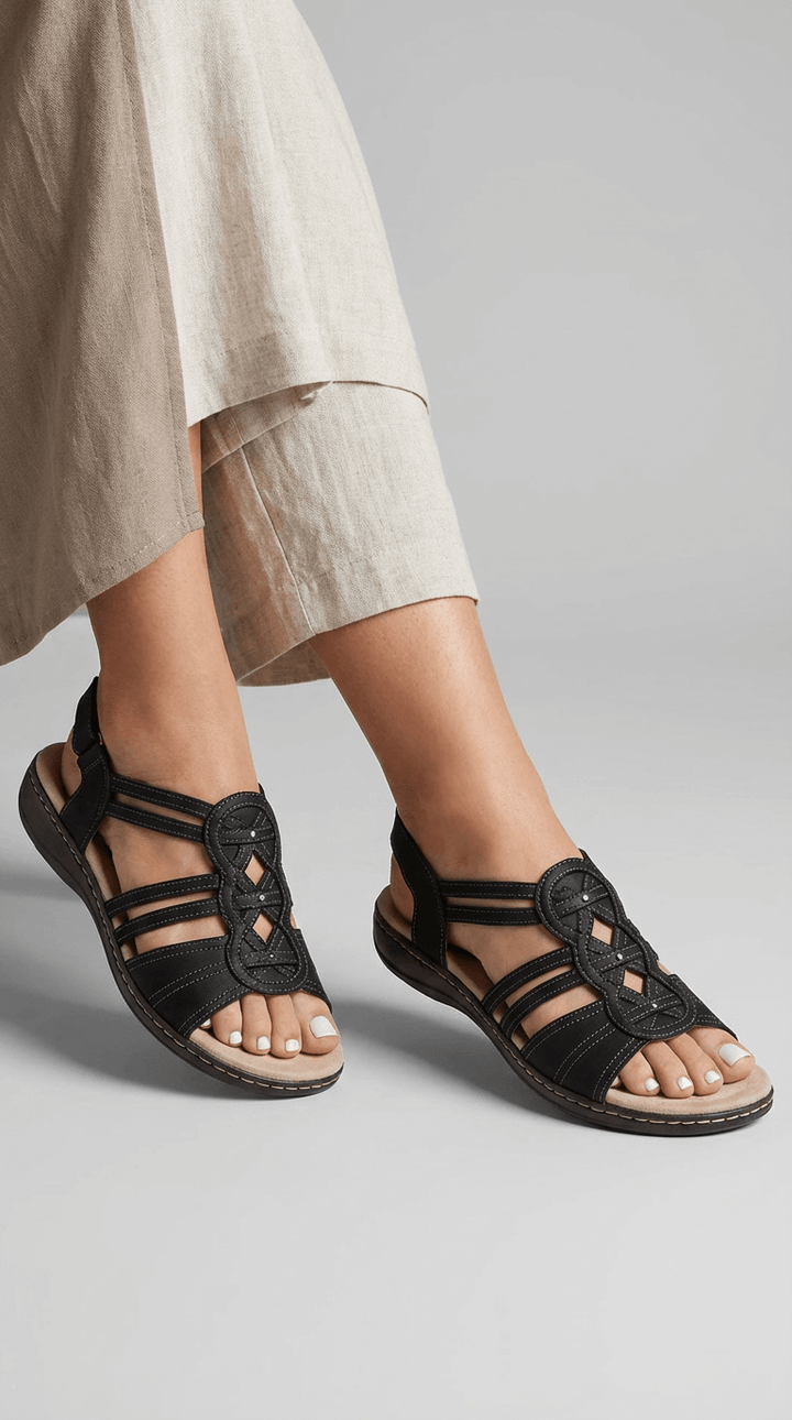 Sandalias de tobillo con tiras