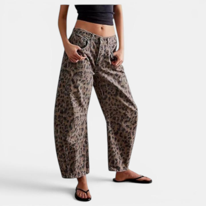 Jeans Mujer Elasticos Tiro Medio Pierna Ancha