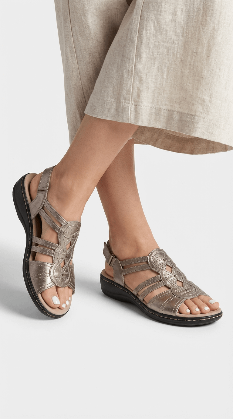 Sandalias de tobillo con tiras