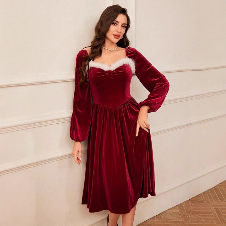 Vestido para mujer efecto terciopelo - Alissane