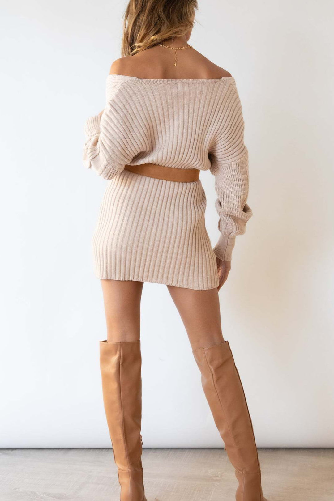 Vestido de punto para mujer escote cruzado - Ragnheidr