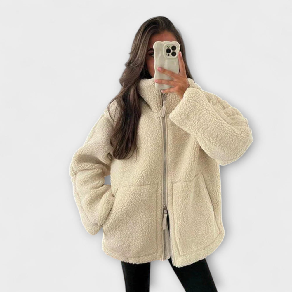 Noelia – chaqueta de borreguito oversize
