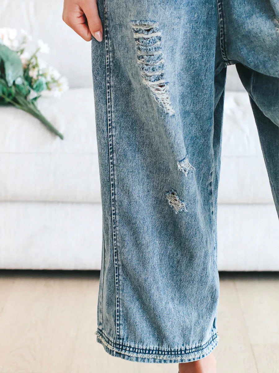 Mono vaquero mujer oversize look used tirantes ajustables – Jenna