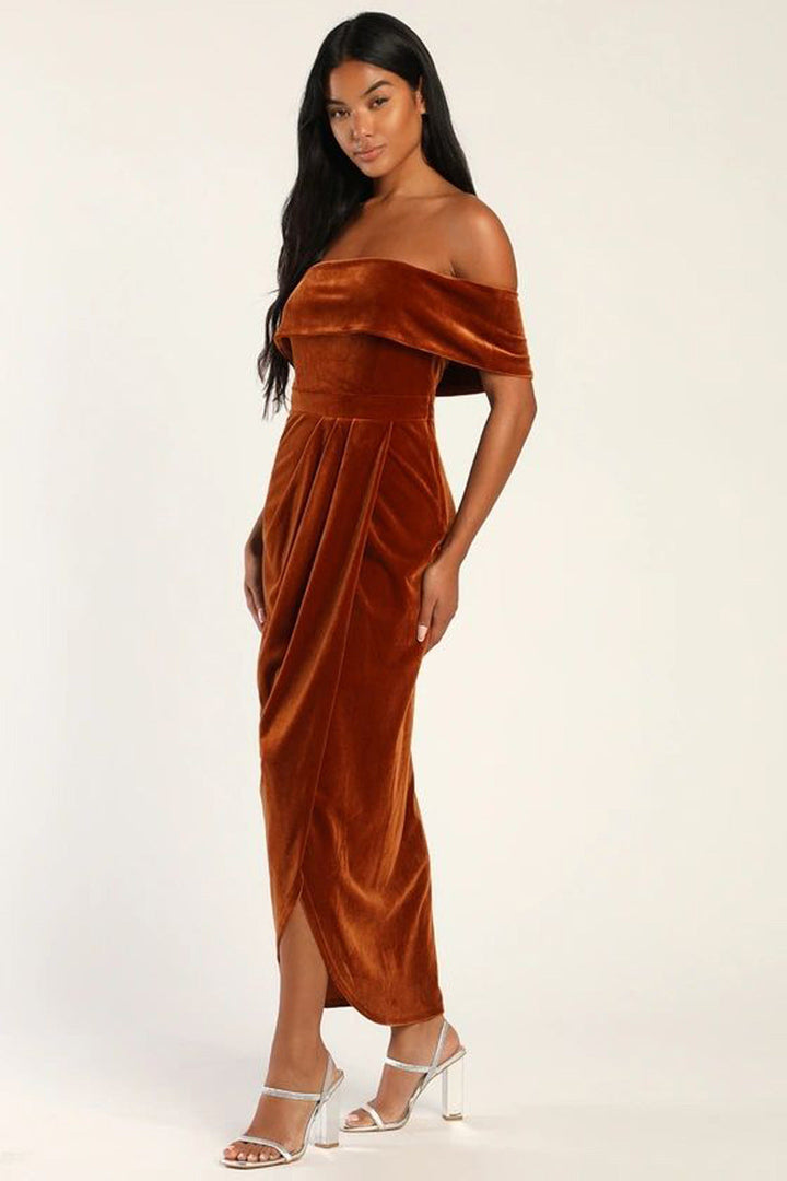 Vestido para mujer tipo terciopelo elegante - Fátima