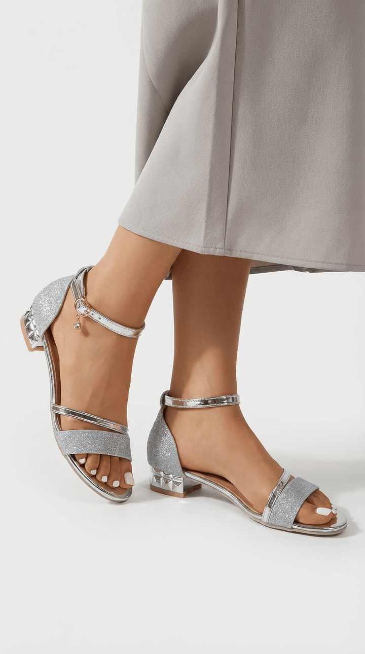 Sandalias de tacón metálico Aria