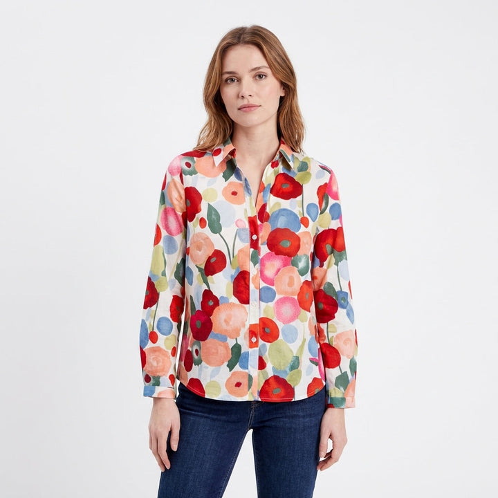 Amapola | Camisa Estampado Floral Acuarela Mujer