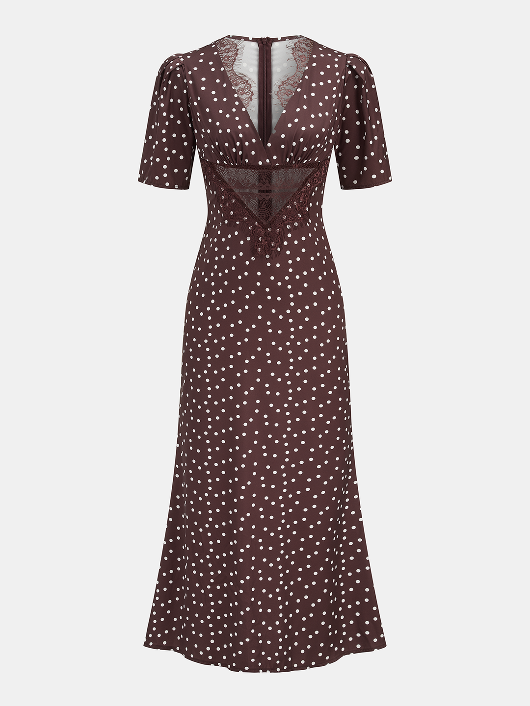 Vestido midi lunares mujer escote V - Mechthild