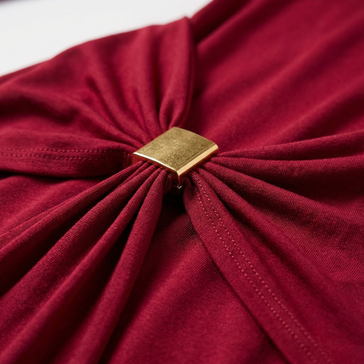 Carmen | Vestido Fiesta Mujer Con Hombros Descubiertos Y Detalle Anudado | Elegante