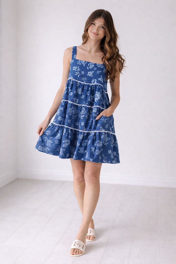 Vestido de tejido vaquero con tirantes - Hannelore