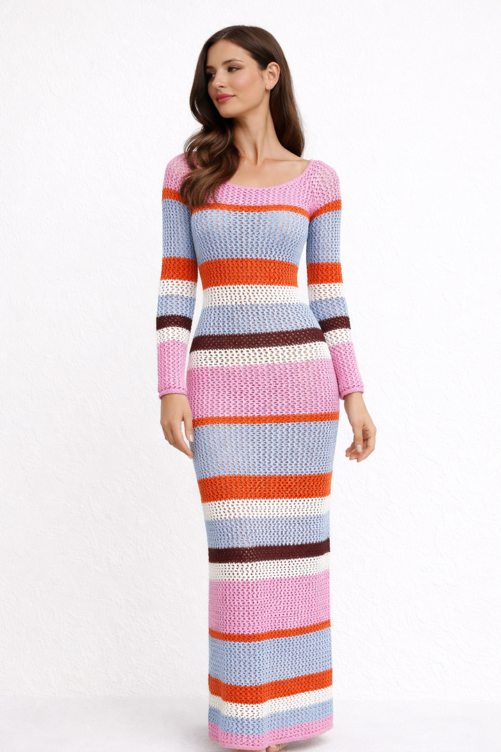 Vestido largo de playa para mujer en tejido calado - Lorelei