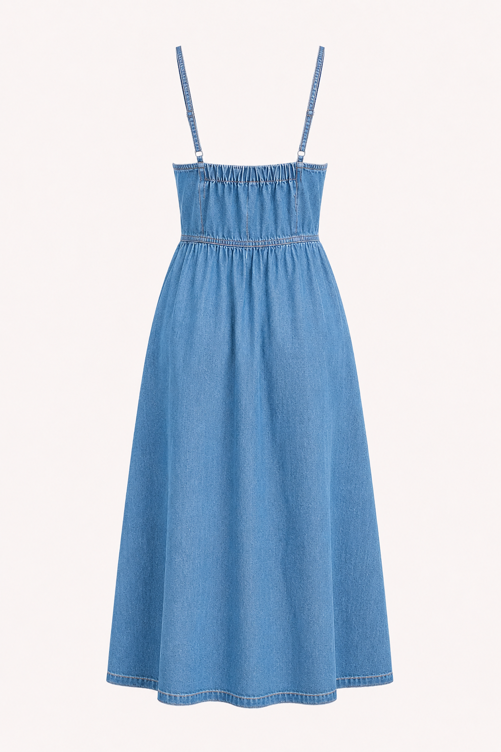 Vestido vaquero midi mujer botones - Hanneli