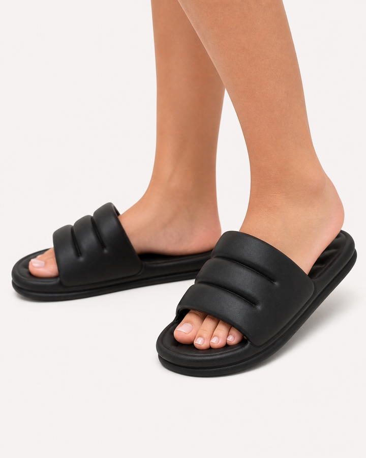 Sandalias planas mujer acolchadas slider empeine abierto verano - Ingrid
