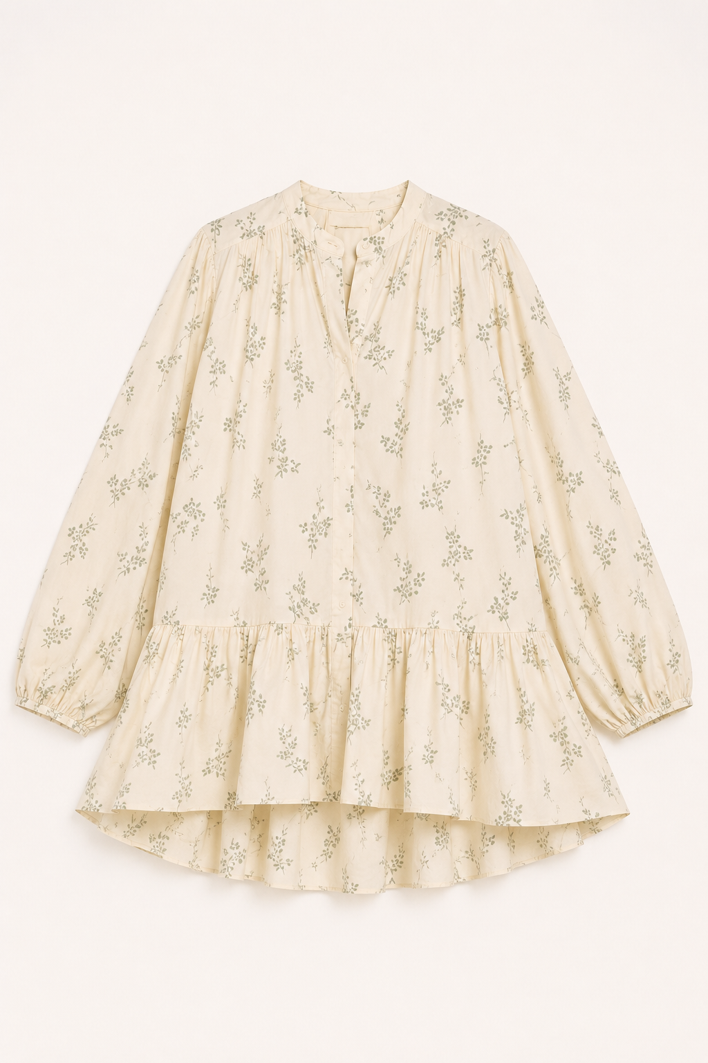 Vestido corto mujer estampado floral manga larga ligero - Amelie