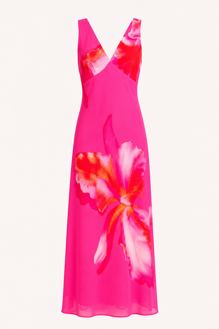 Vestido largo mujer estampado floral escote cruzado verano - Soraya