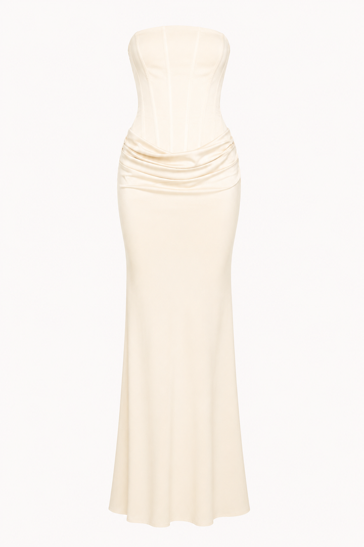 Vestido largo mujer elegante ajustado efecto moldeador - Leni