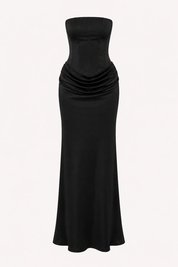 Vestido largo mujer elegante ajustado efecto moldeador - Leni