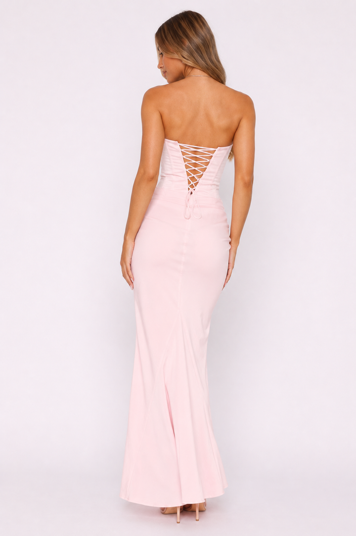 Vestido largo mujer elegante ajustado efecto moldeador - Leni