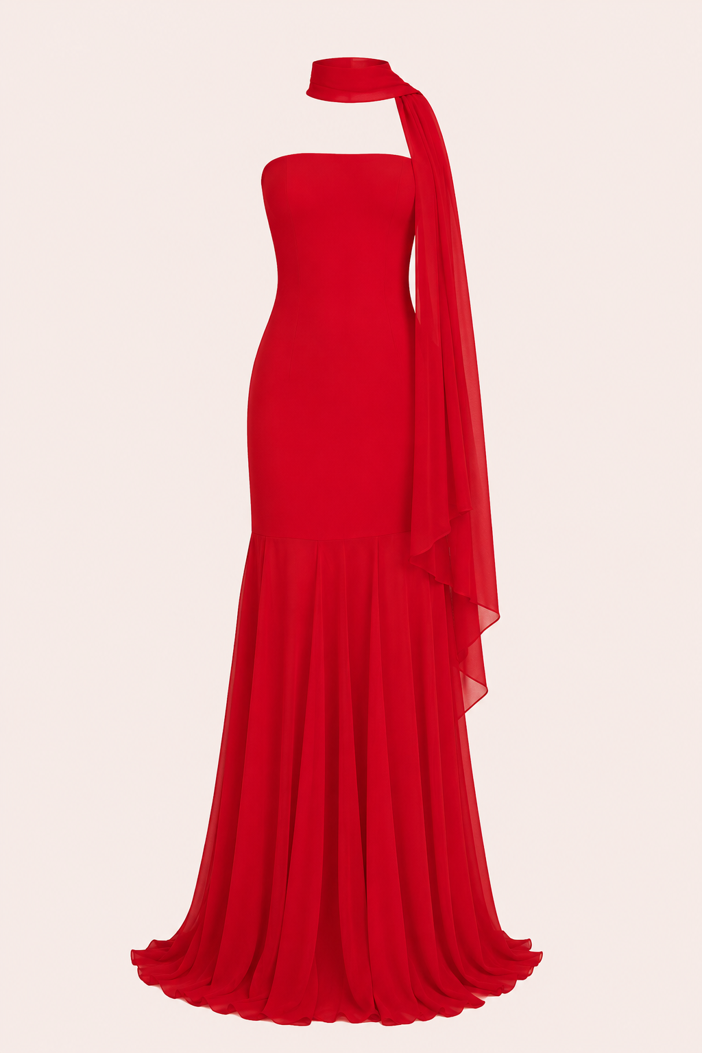 Vestido largo mujer elegante ajustado efecto sirena - Marlene