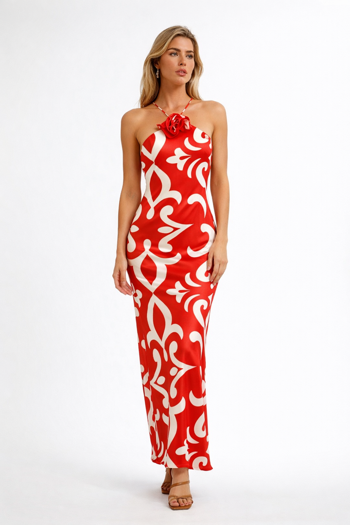 Vestido de tejido para mujer estampado floral - Kaja