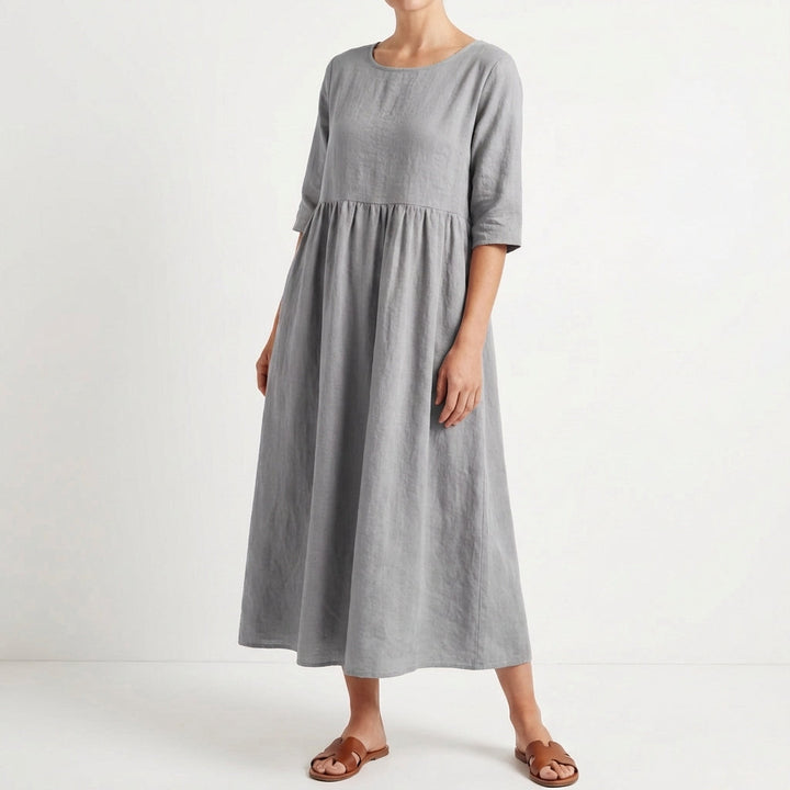 Cielo | Vestido Midi Holgado Manga Media Mujer