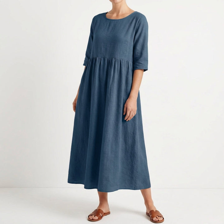 Cielo | Vestido Midi Holgado Manga Media Mujer