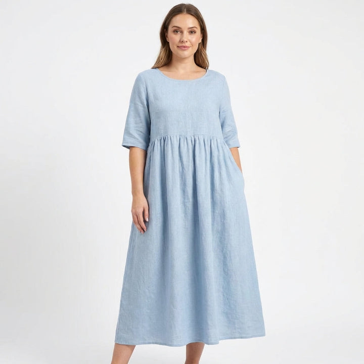Cielo | Vestido Midi Holgado Manga Media Mujer