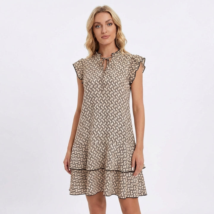 Dalia | Vestido Corto Volantes Manga Mariposa Mujer