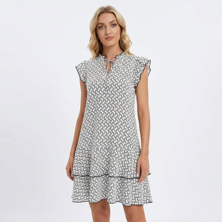 Dalia | Vestido Corto Volantes Manga Mariposa Mujer