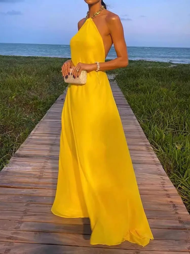 Sadie - Vestido elegante con tirantes al cuello