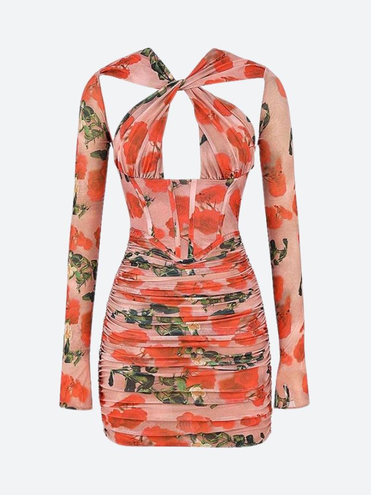 Vestido corto para mujer con escote frontal - Yrsa