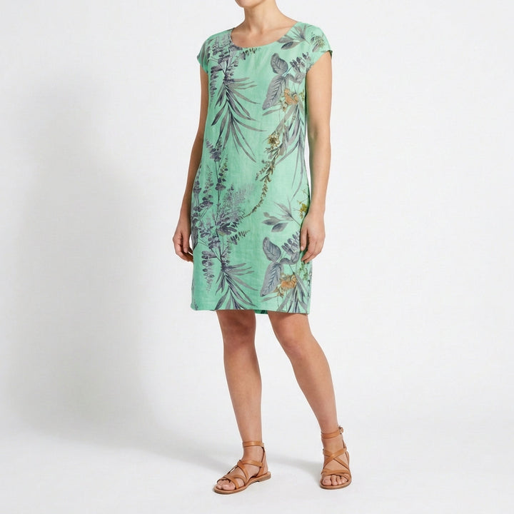 Gala | Vestido Recto Estampado Botánico Mujer