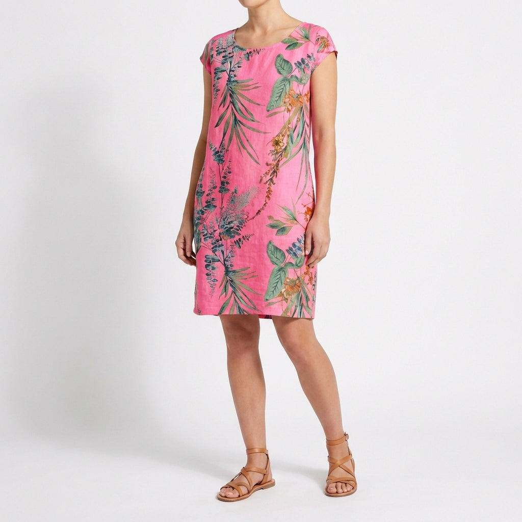 Gala | Vestido Recto Estampado Botánico Mujer