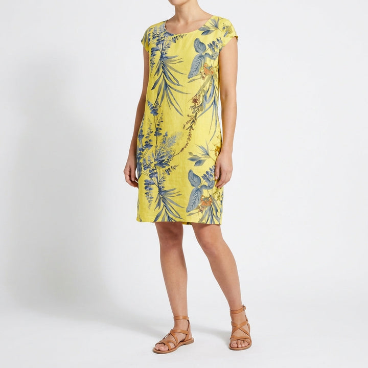 Gala | Vestido Recto Estampado Botánico Mujer