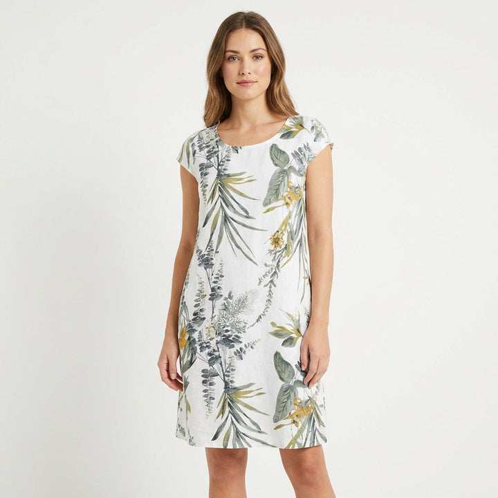 Gala | Vestido Recto Estampado Botánico Mujer