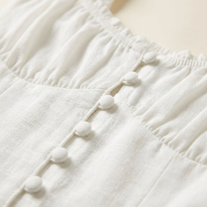 Jimena | Vestido Midi Tirantes con Volante Mujer