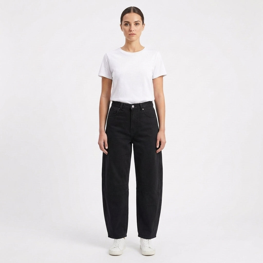 Lucia | Vaqueros Mujer Con Pernera Curva Y Costuras Decorativas | Moderno