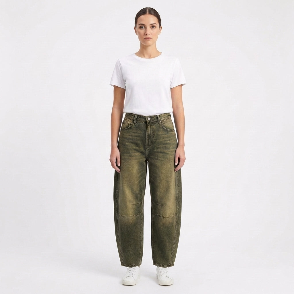 Lucia | Vaqueros Mujer Con Pernera Curva Y Costuras Decorativas | Moderno