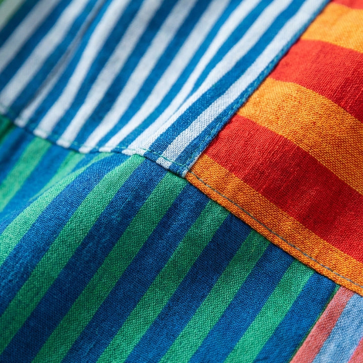 Paloma | Vestido Largo Patchwork Rayas Mujer Boho