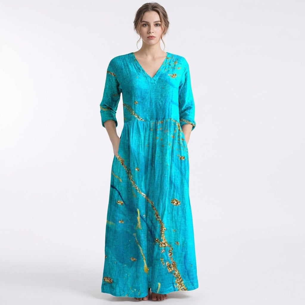 Rosalía | Vestido Largo Floral Holgado Mujer Boho