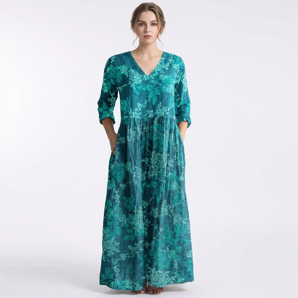 Rosalía | Vestido Largo Floral Holgado Mujer Boho