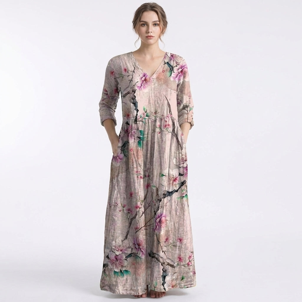 Rosalía | Vestido Largo Floral Holgado Mujer Boho